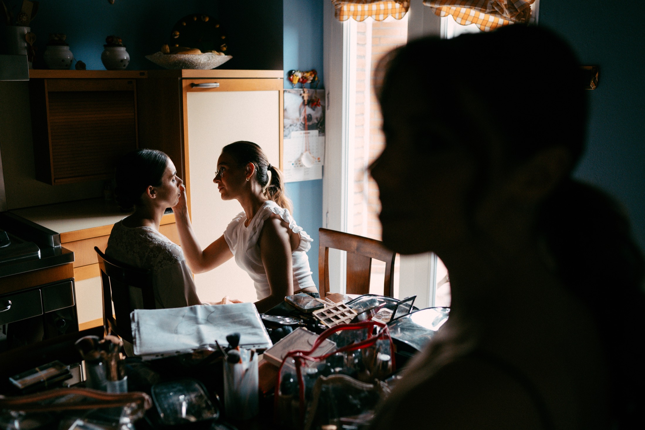 Gli sposi durante il loro matrimonio